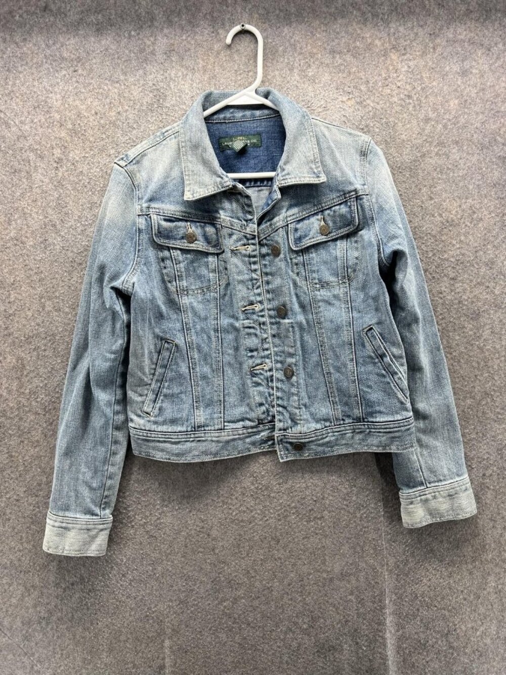 Lauren Jeans Co Ralph Lauren Jacket Womens Medium Blue Denim Button Front